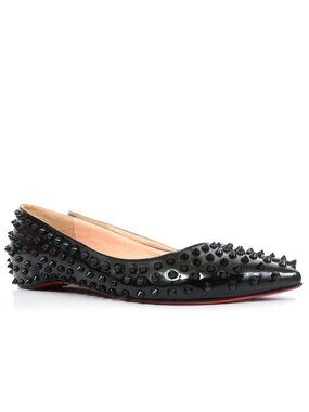 Only Maker Pointed Toe Rivets Red Bottom Vegan Leather Flats Goth Whimsigoth